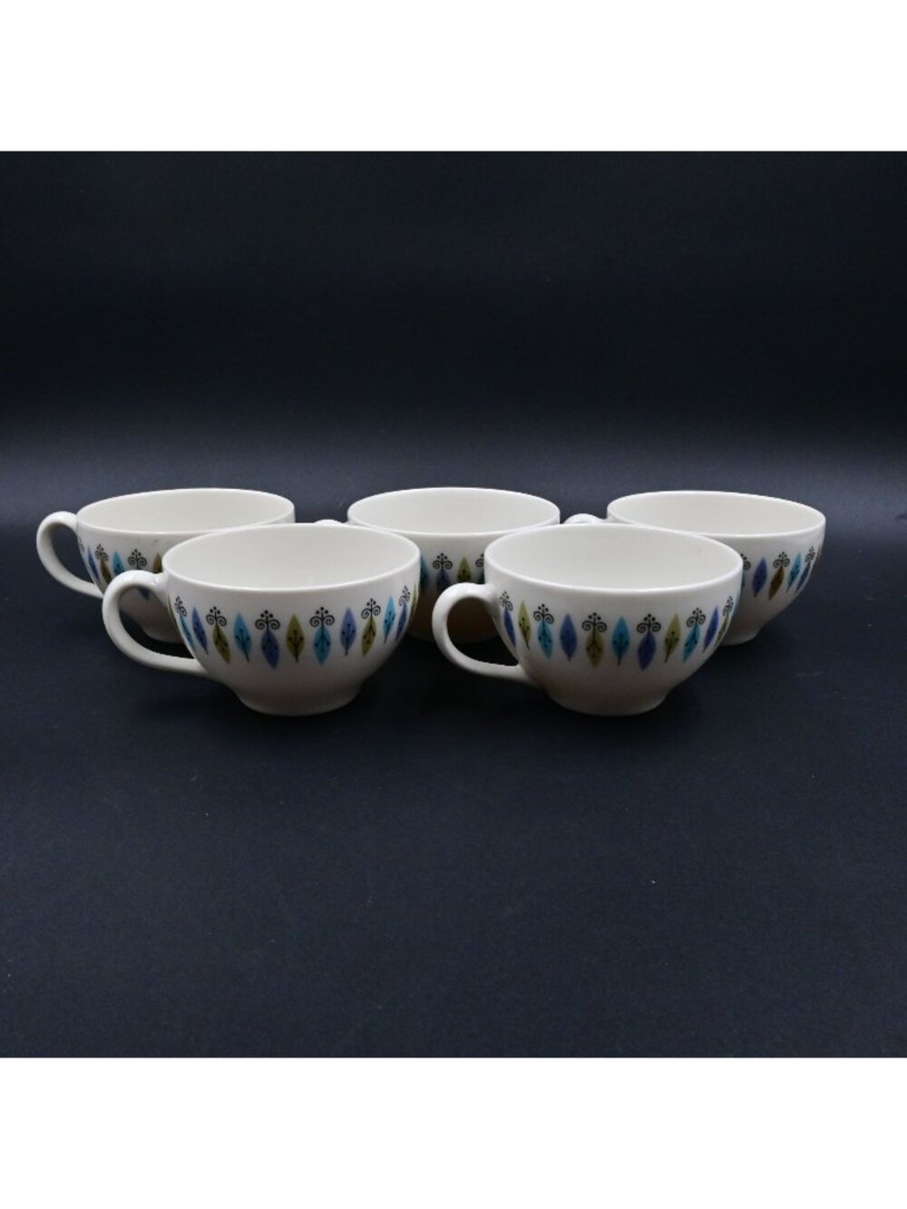 Syracuse China Carefree Nordic Teacups Lot of 5 Vintage MCM Coffee Cups